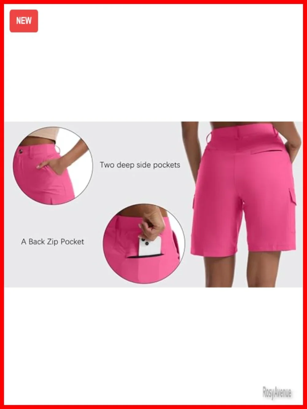 Women's Lightweight Quick Dry Cargo Hiking Shorts with Pockets